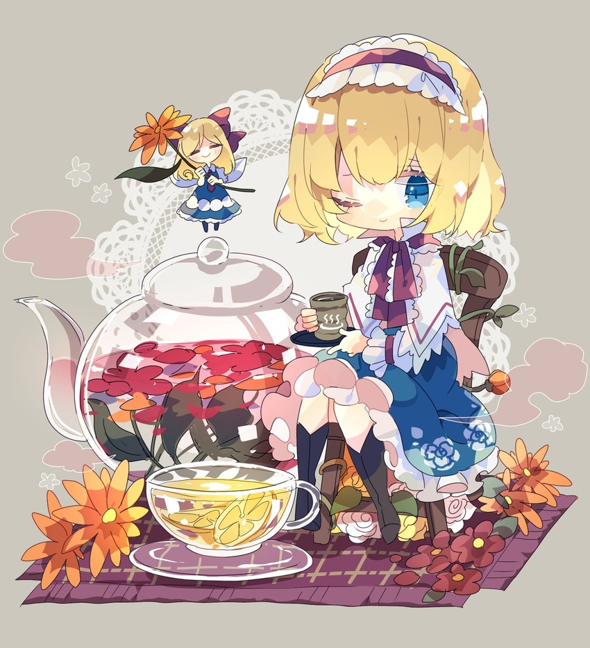 alice margatroid and shanghai doll (touhou) drawn by nikorashi-ka