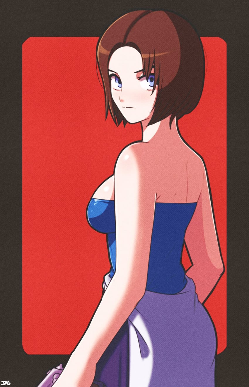 jill valentine (resident evil and 1 more) drawn by jeff_miga
