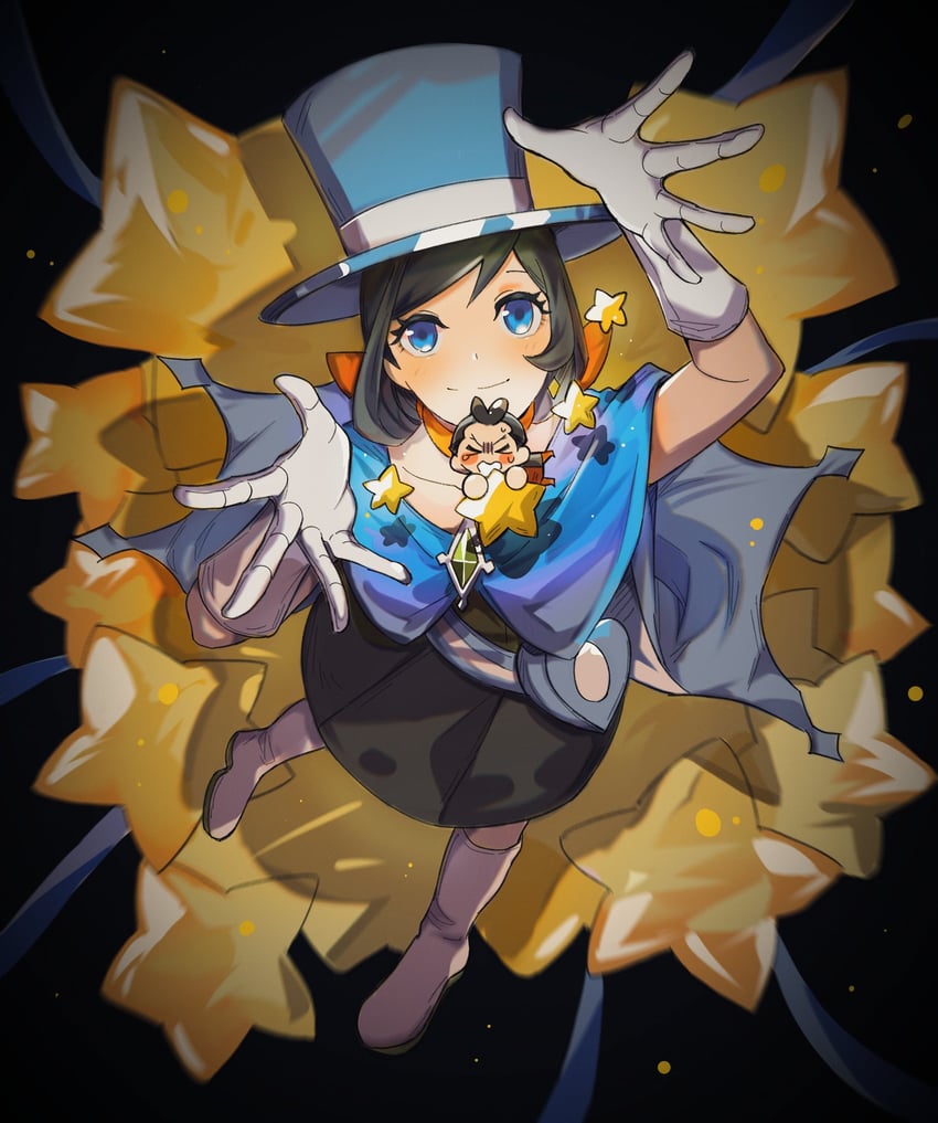 apollo justice and trucy wright (ace attorney) drawn by kaeru_(qingwali)