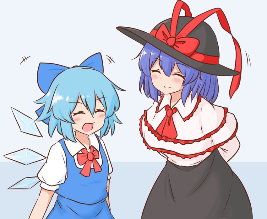 cirno and nagae iku (touhou) drawn by mizusoba