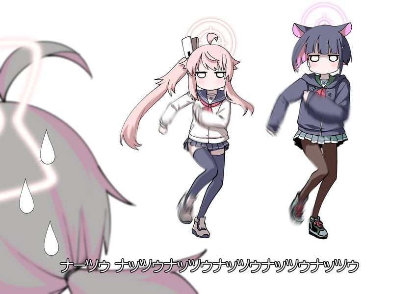 kazusa, natsu, and reisa (blue archive and 1 more) drawn by hitotose_rin