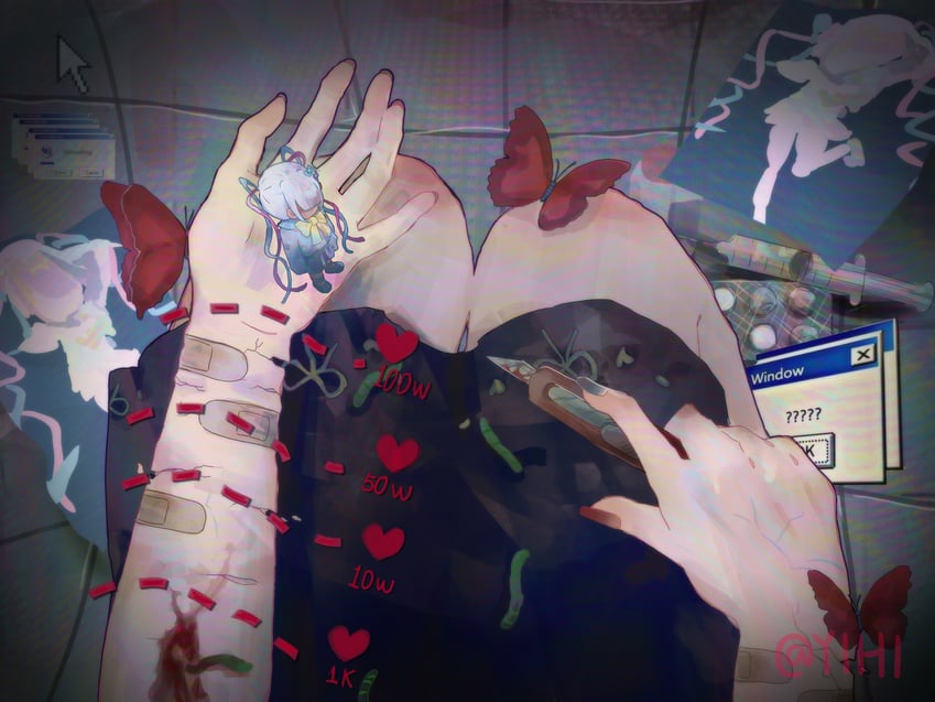 chouzetsusaikawa tenshi-chan and ame-chan (needy girl overdose) drawn by yihi