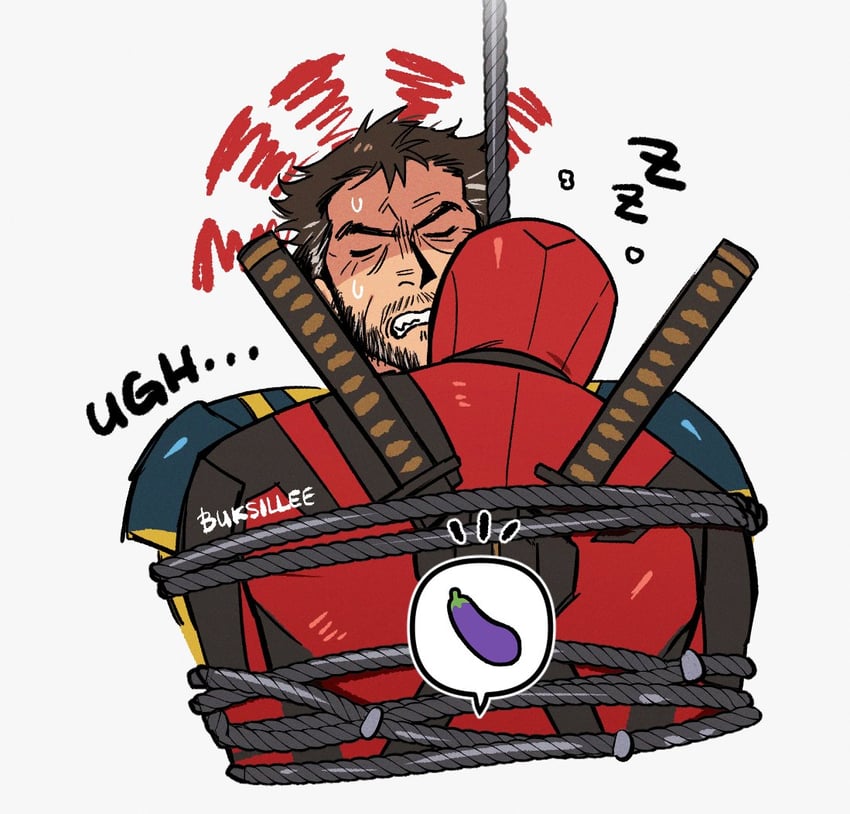 wolverine and deadpool (marvel and 4 more) drawn by buksillee