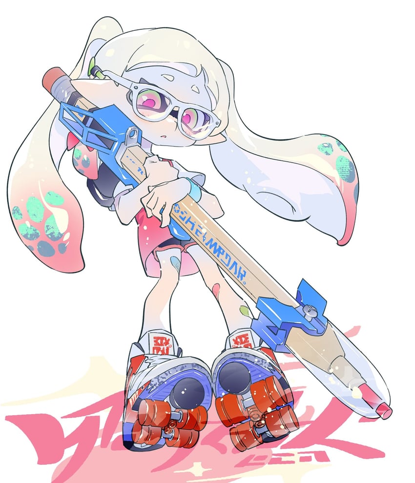 inkling player character and inkling girl (splatoon and 1 more) drawn by himiko0025