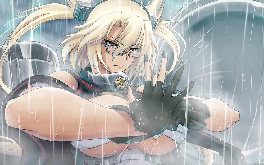 musashi (kantai collection and 1 more) drawn by h-new