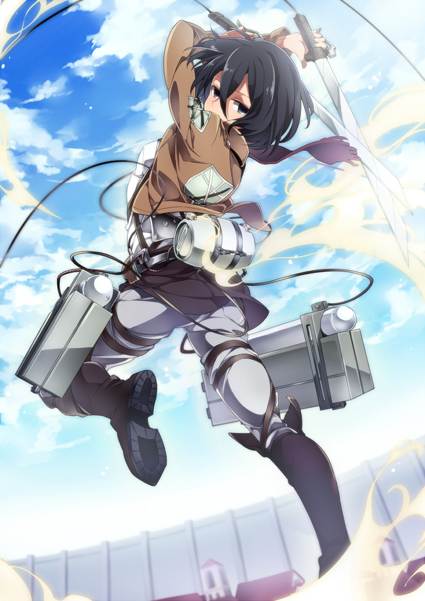 mikasa ackerman (shingeki no kyojin) drawn by u35