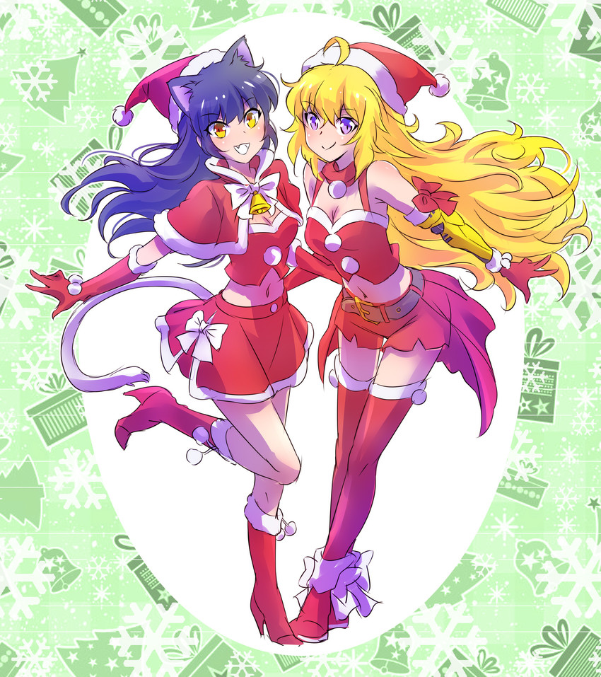 yang xiao long and blake belladonna (rwby) drawn by iesupa