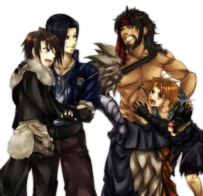 squall leonhart, tidus, laguna loire, and jecht (final fantasy and 4 more) drawn by seasaltice13