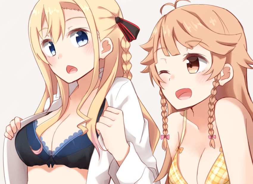 wilhelmina braunschweig ingenohl friedeburg and nosa kouko (high school fleet) drawn by kapatarou