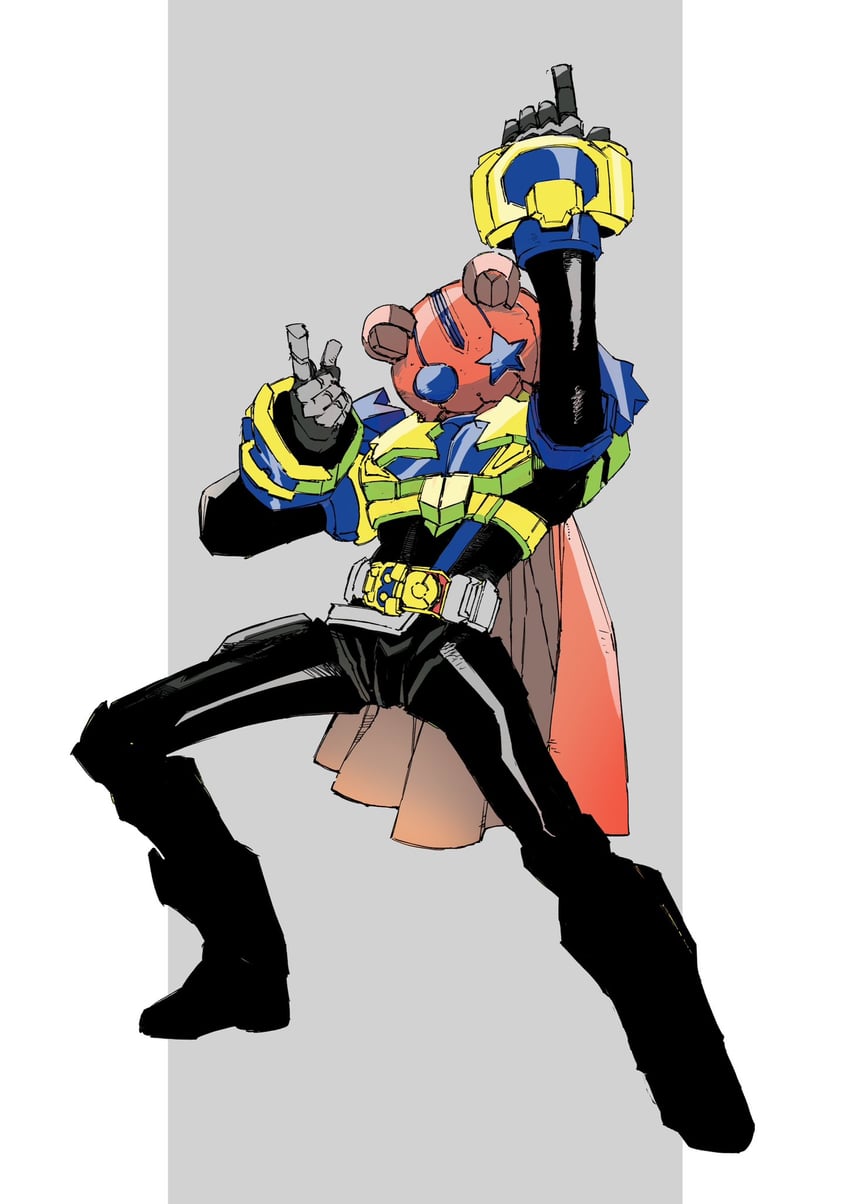 kamen rider punkjack (kamen rider and 1 more) drawn by ichitaka_(1015ichitaka)