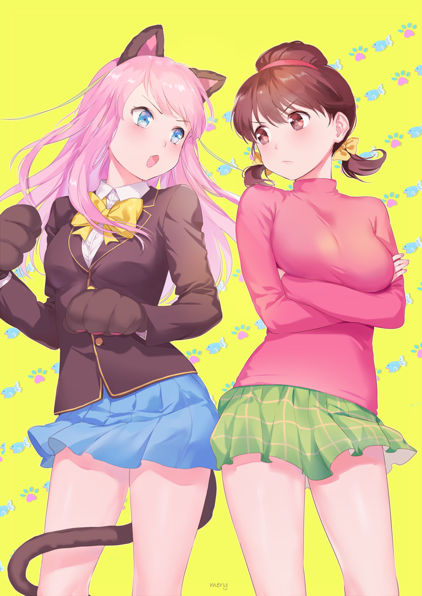 yowai totoko and hashimoto nyaa (osomatsu and 1 more) drawn by mery_(yangmalgage)