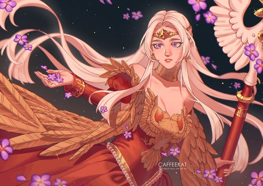 edelgard von hresvelg (fire emblem and 2 more) drawn by caffeekat