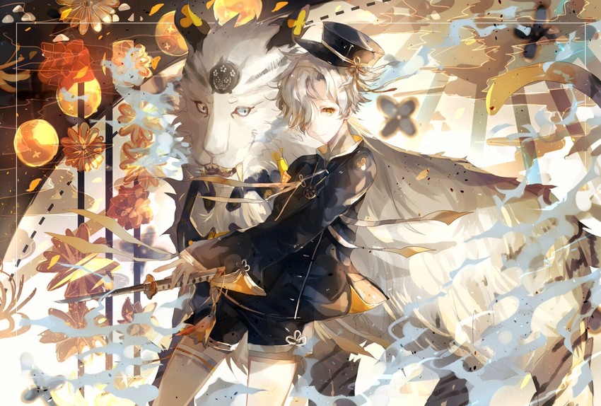 gokotai and gokotai's tigers (touken ranbu) drawn by tsugutoku