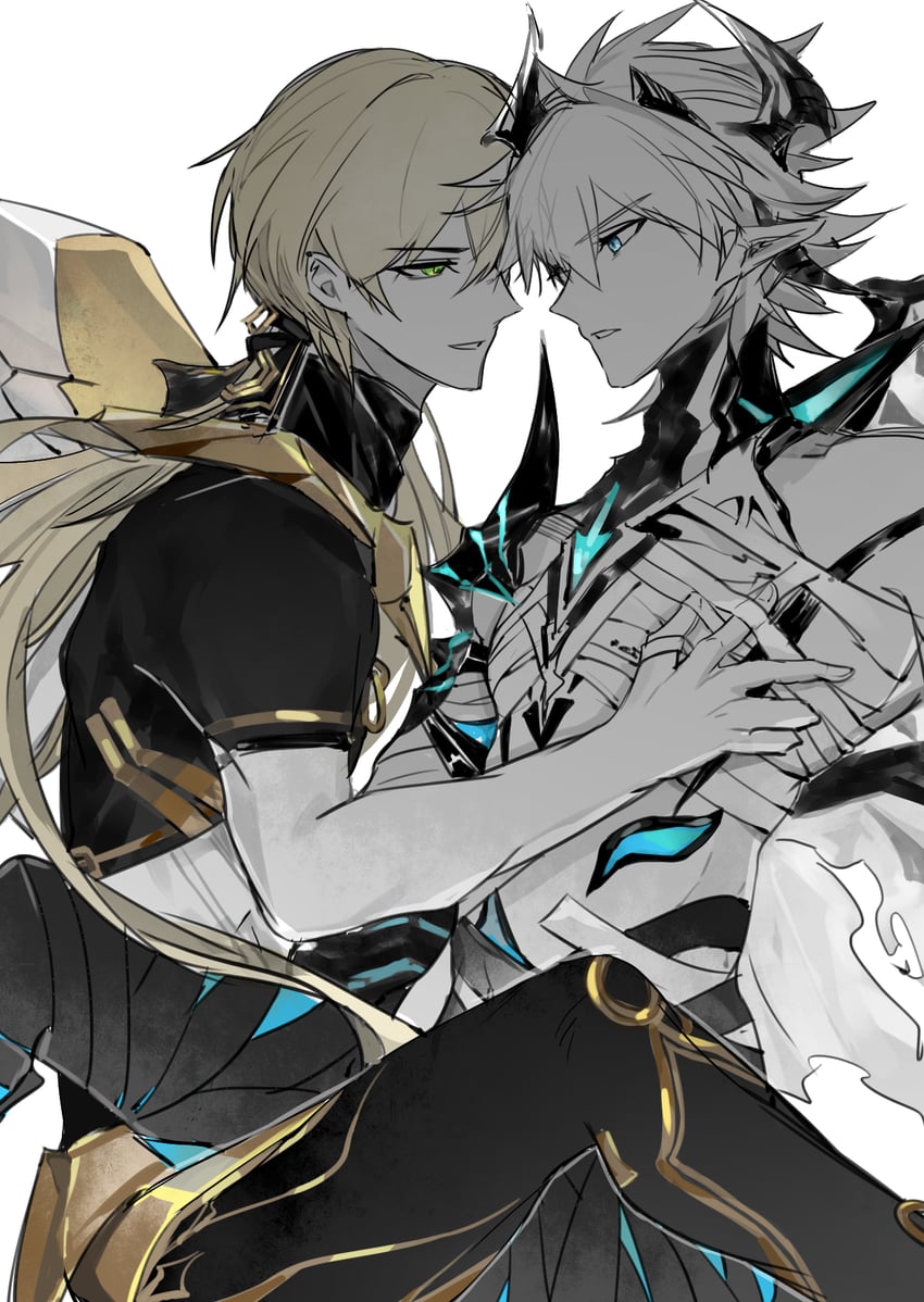 kevin kaslana and otto apocalypse (honkai and 1 more) drawn by qieazhibingjiling
