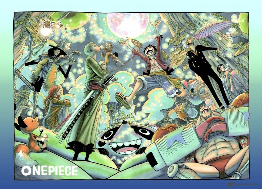 nami, monkey d. luffy, nico robin, roronoa zoro, sanji, and 4 more (one piece) drawn by oda_eiichirou