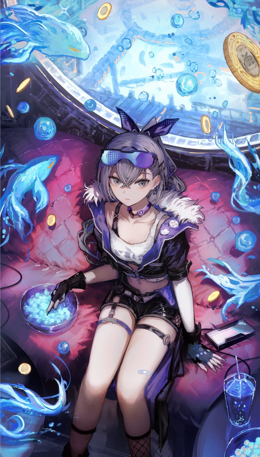 silver wolf (honkai and 1 more) drawn by inaeda_kei
