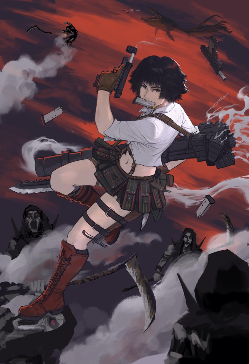 dante and lady (devil may cry and 1 more) drawn by nolan192