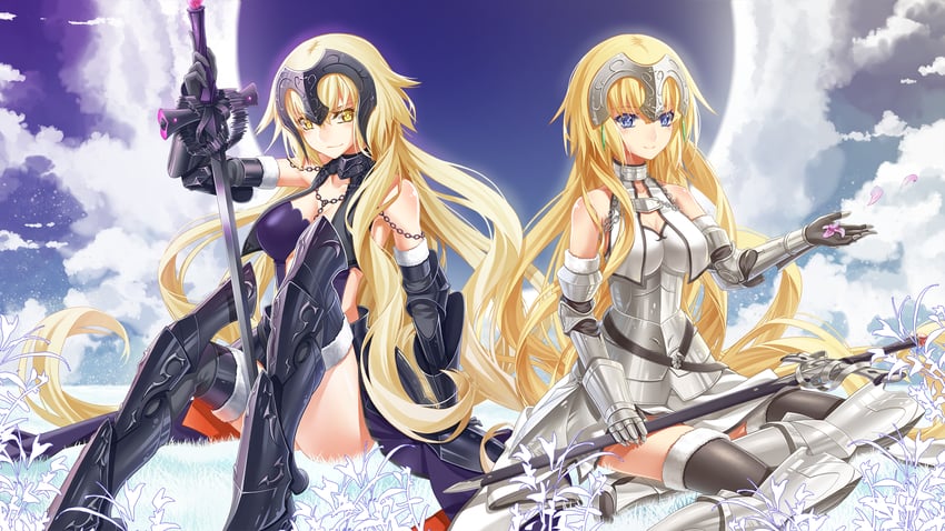 jeanne d'arc and jeanne d'arc alter (fate and 1 more) drawn by cross_akiha
