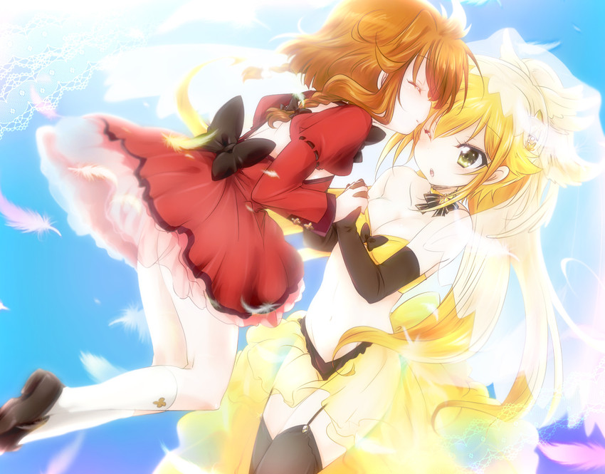 uno uzume and sasara (fantasista doll) drawn by mochiko_(x-game)