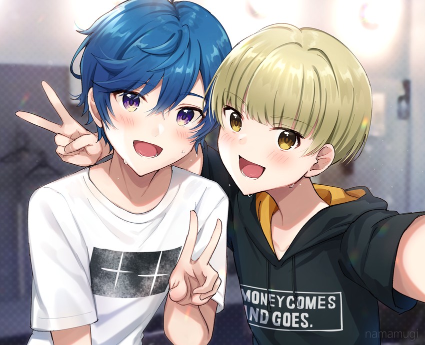 nanahoshi ren and shiroishi banri (from argonavis) drawn by mugi_(iccomae)