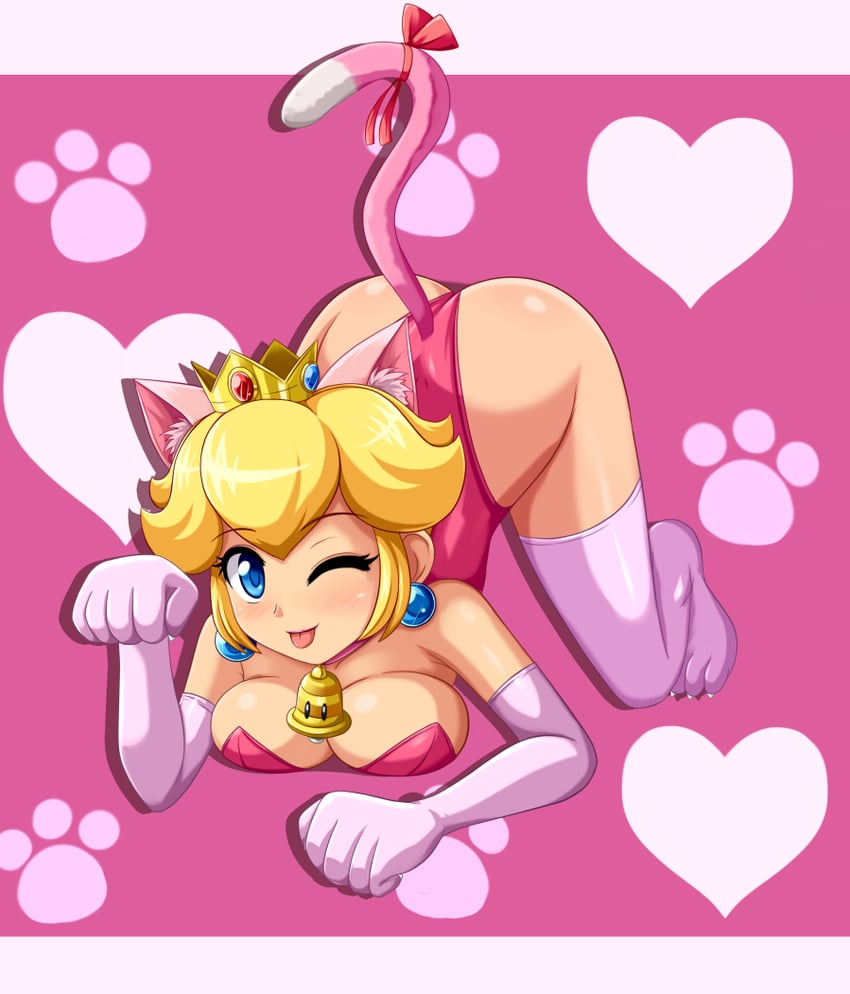 princess peach and cat peach (mario and 1 more) drawn by sigurd_hosenfeld
