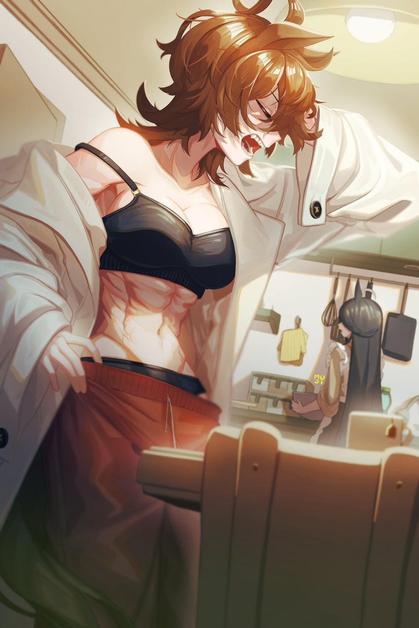agnes tachyon and manhattan cafe (umamusume) drawn by mujintou_png