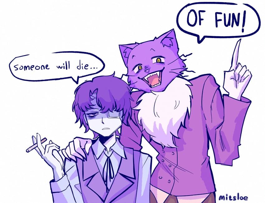 daan and pocketcat (fear & hunger and 1 more) drawn by sakimitsloe