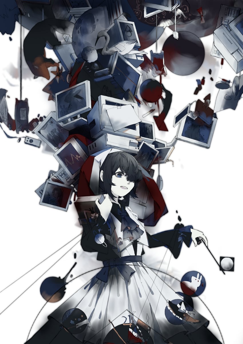 doremy sweet, watatsuki no yorihime, and watatsuki no toyohime (touhou and 1 more) drawn by maozi