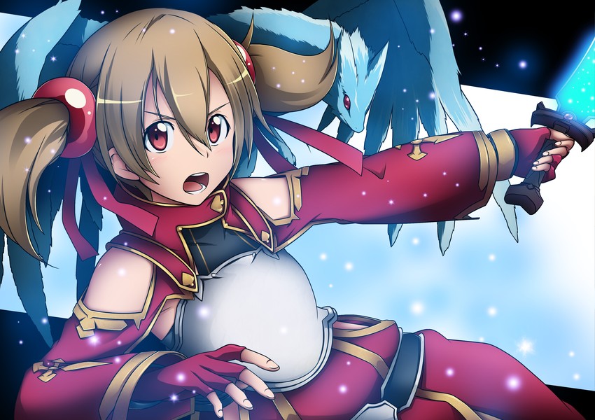 silica and pina (sword art online) drawn by notsuru