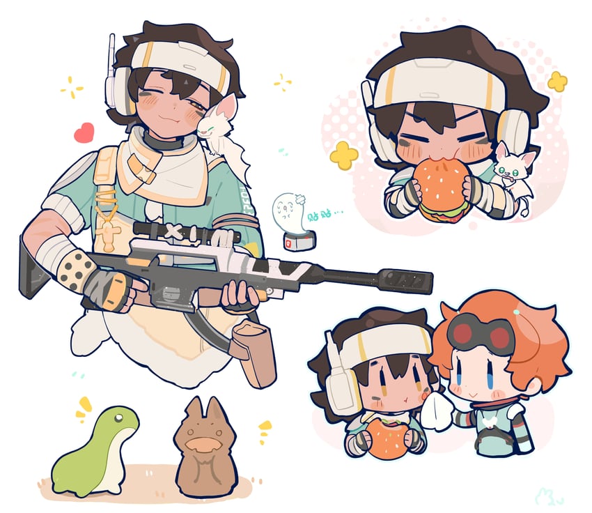 nessie, horizon, vantage, and echo (apex legends) drawn by yuuu_(maruunaka)