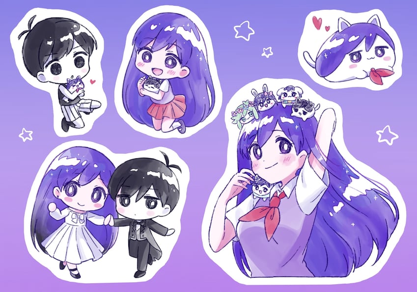 sunny, omori, basil, aubrey, mari, and 2 more (omori) drawn by mihimihi31
