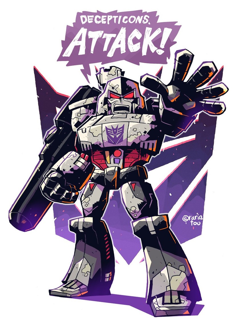 megatron (transformers and 1 more) drawn by rariatto_(ganguri)