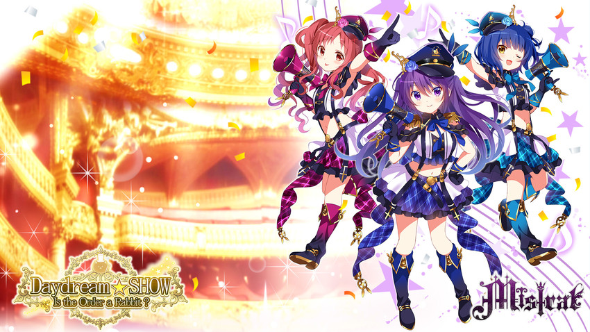 tedeza rize, jouga maya, and natsu megumi (gochuumon wa usagi desu ka? and 1 more) drawn by koi_(koisan)