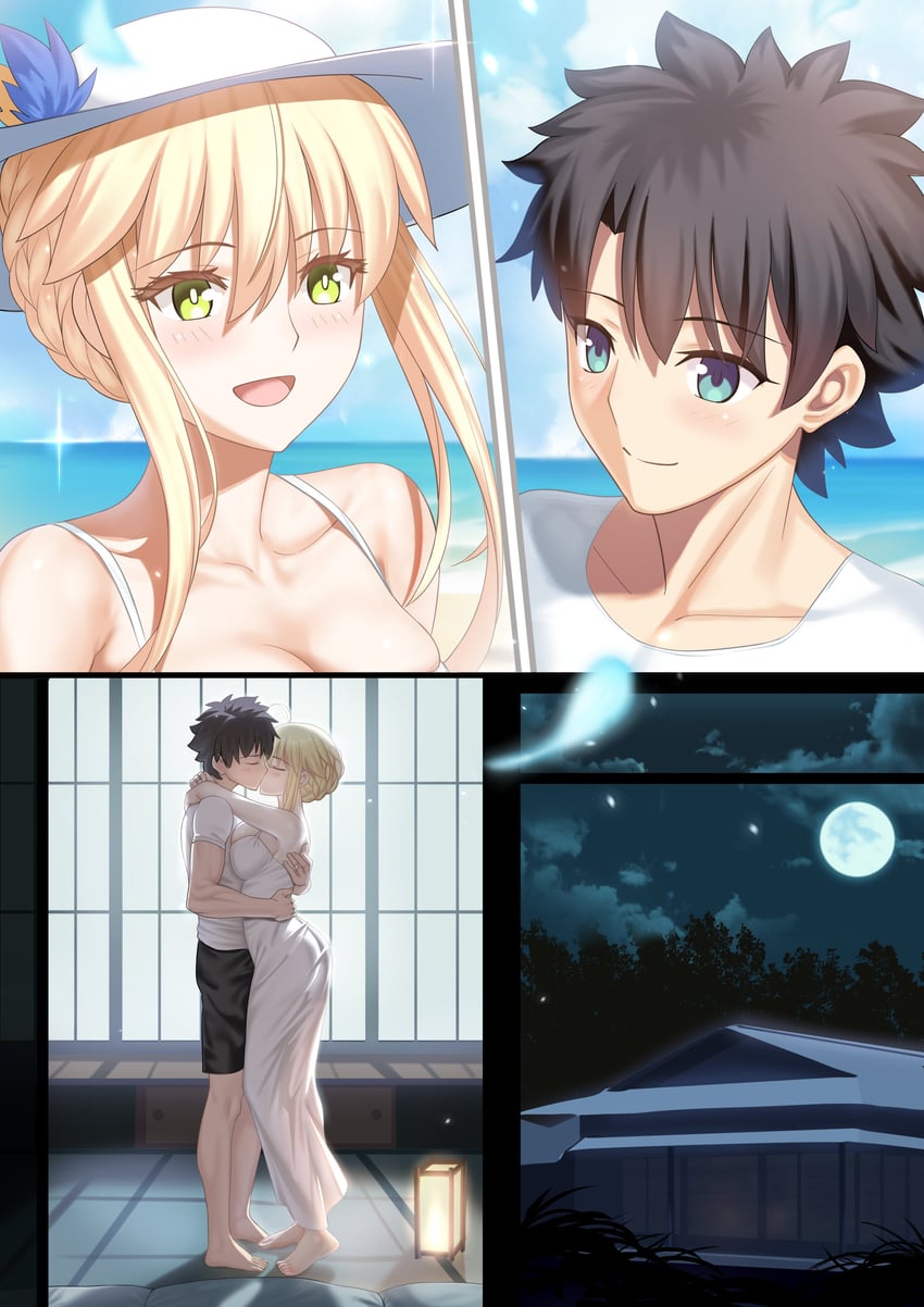 artoria pendragon and fujimaru ritsuka (fate and 1 more) drawn by besmiled
