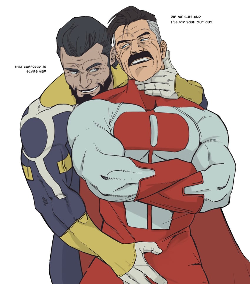 nolan grayson, omni-man, and the immortal (invincible) drawn by bonjourdraws