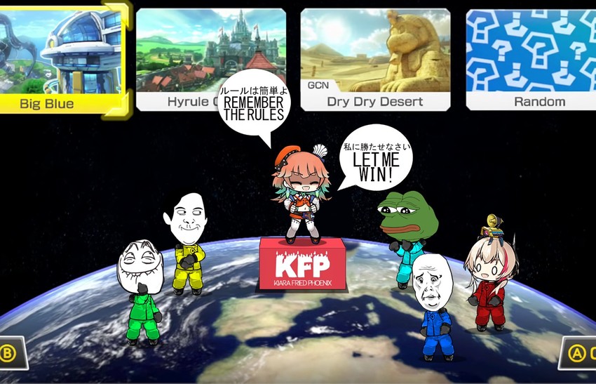 takanashi kiara, m4 sopmod ii, dinergate, banana, pepe the frog, and 1 more (hololive and 6 more) drawn by the_mad_mimic