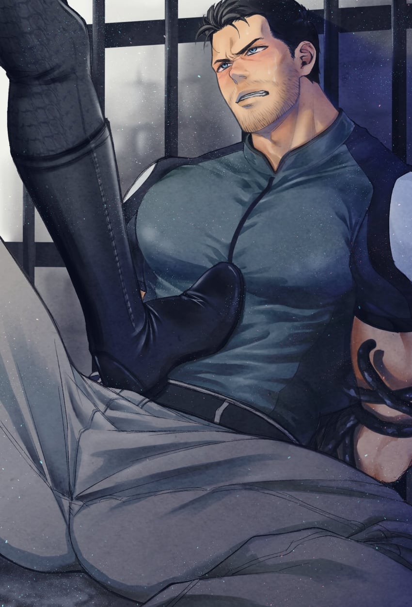 chris redfield and albert wesker (resident evil and 1 more) drawn by you_mama_n