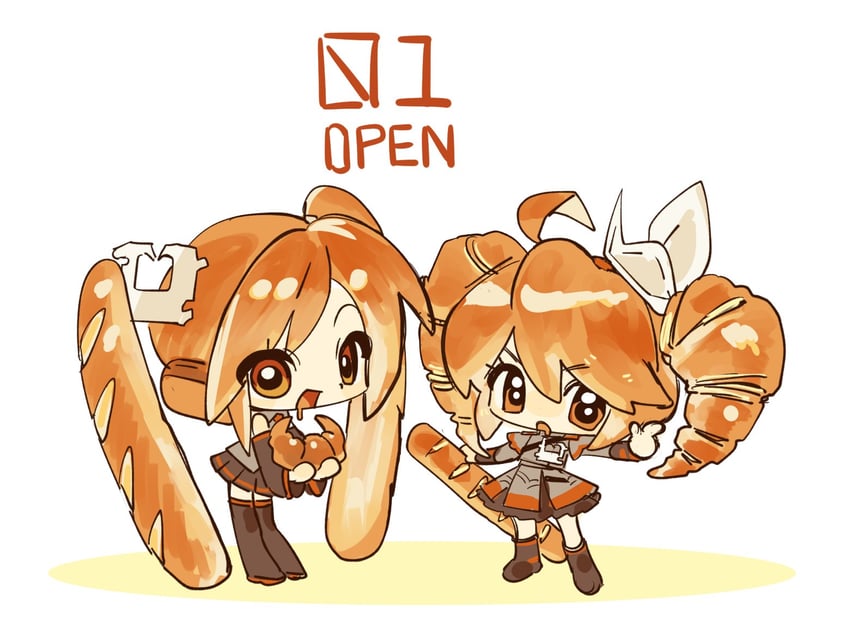 hatsune miku and kasane teto (vocaloid and 2 more) drawn by kabu_(1076_kabu)