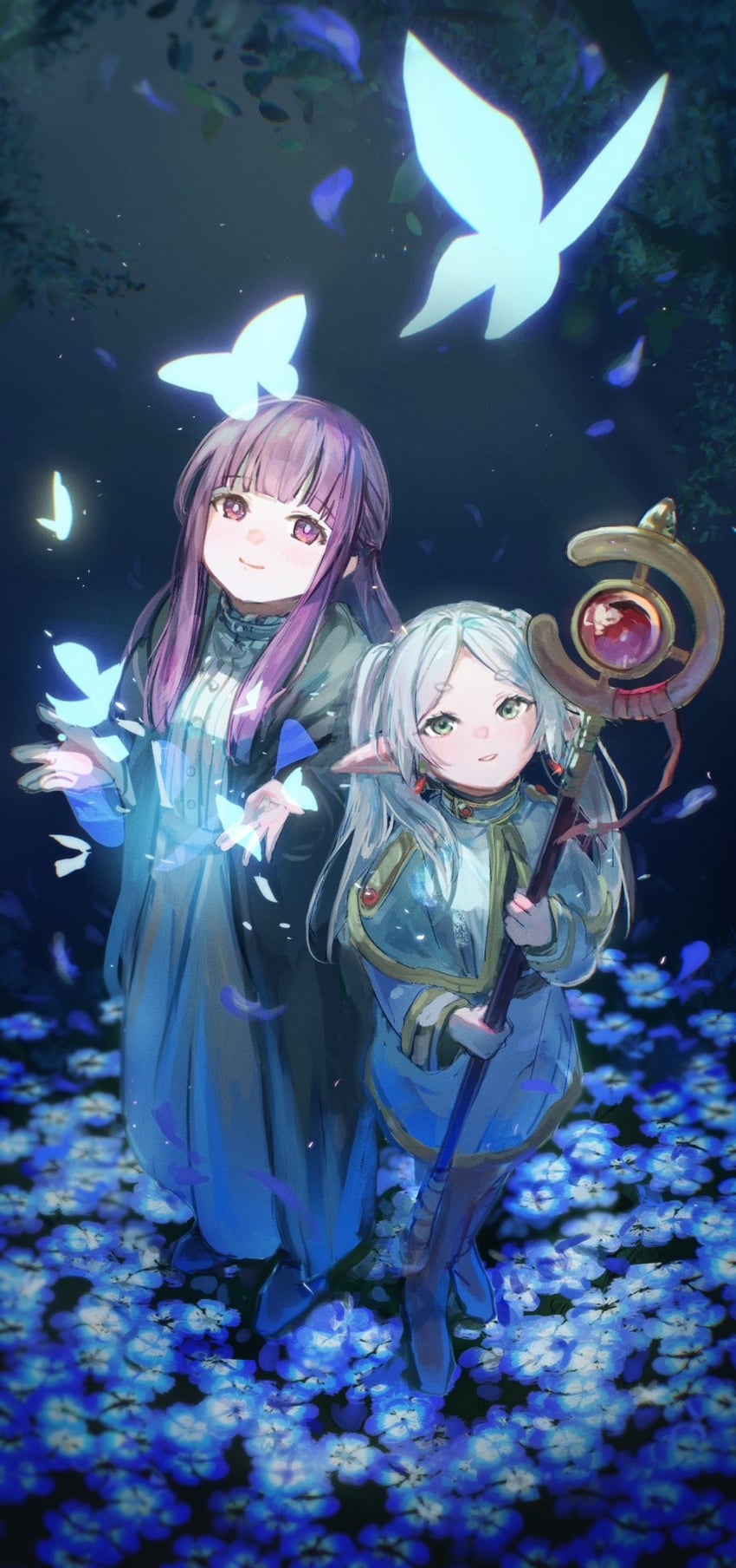 frieren and fern (sousou no frieren) drawn by yoshiaki_(yosiaki_ml)