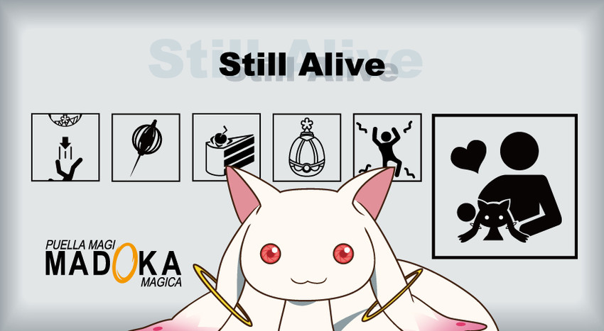 kyubey and charlotte (mahou shoujo madoka magica and 2 more) drawn by yamada_marin