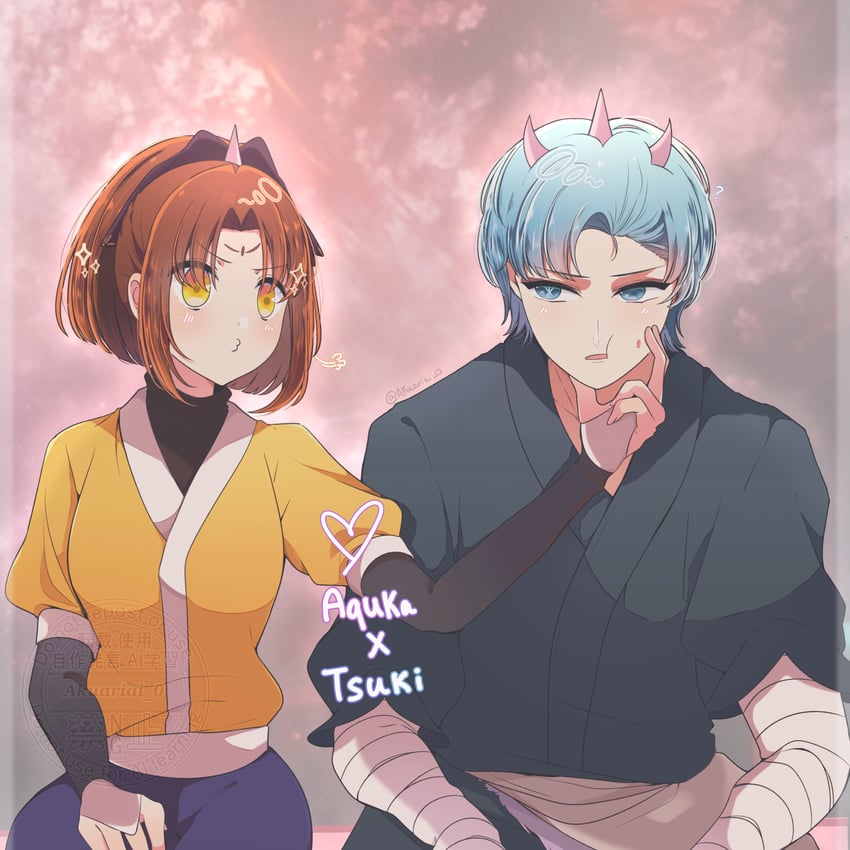 arima kana, hoshino aquamarine, tsurugi, and touki (oshi no ko and 1 more) drawn by risdelusions