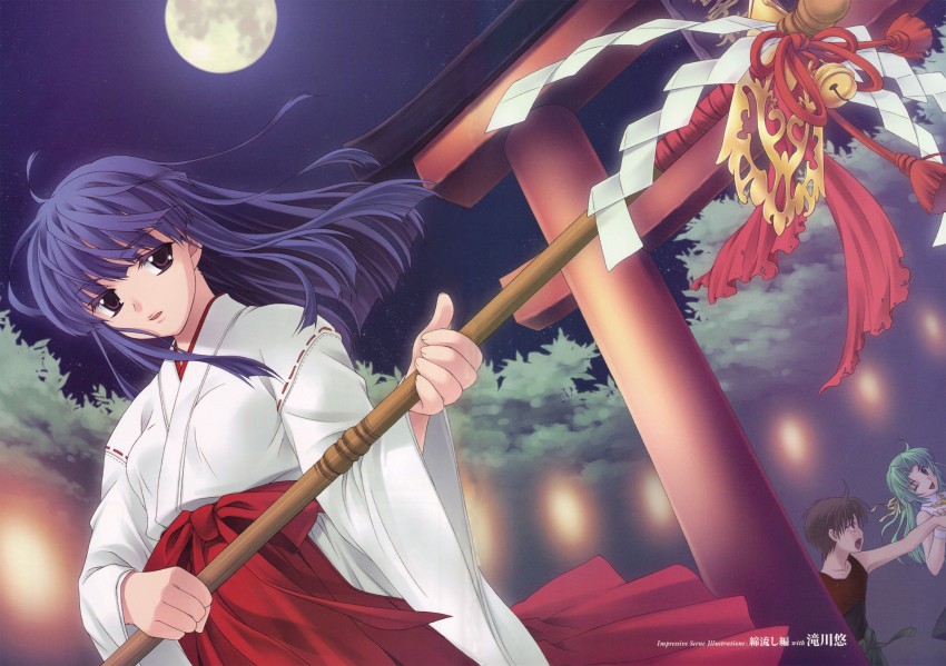 furude rika, sonozaki shion, and maebara keiichi (higurashi no naku koro ni) drawn by torishimo