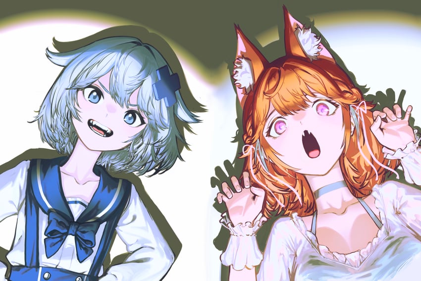 takanashi kiara and gosegu (hololive and 2 more) drawn by pungson_mori