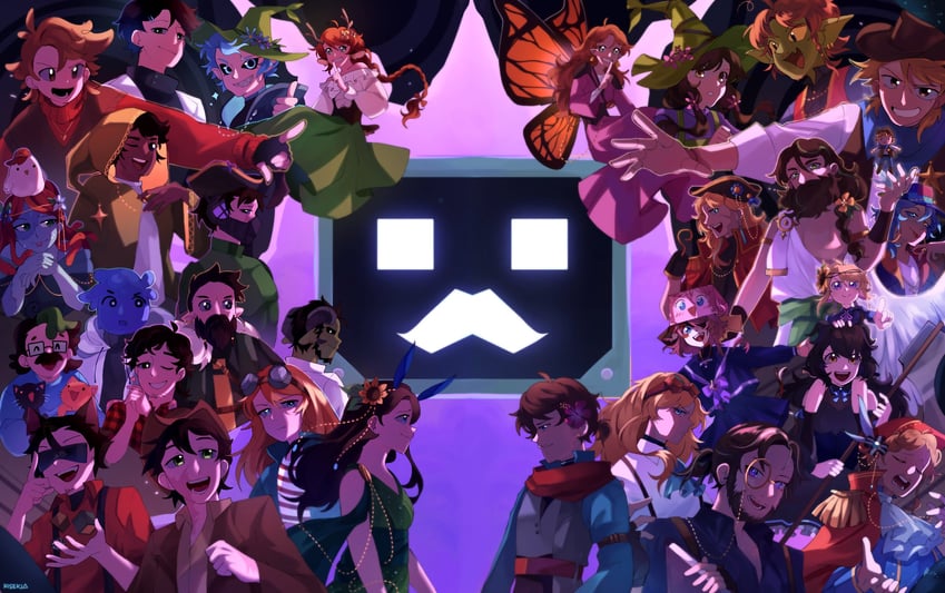 grian, goodtimeswithscar, geminitay, pearlescentmoon, solidaritygaming, and 24 more (minecraft and 3 more) drawn by kisekiii_25