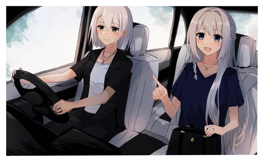 yakumo mitama and izumi kanagi (mahou shoujo madoka magica and 1 more) drawn by saeko_pancat