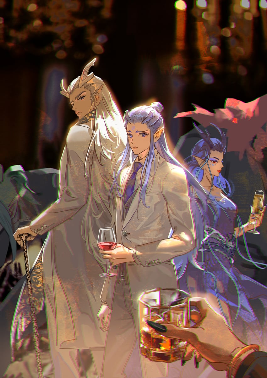 ao bing, nezha, ao run, and ao guang (nezha zhi motong jiangshi) drawn by xinjinjumin5517014