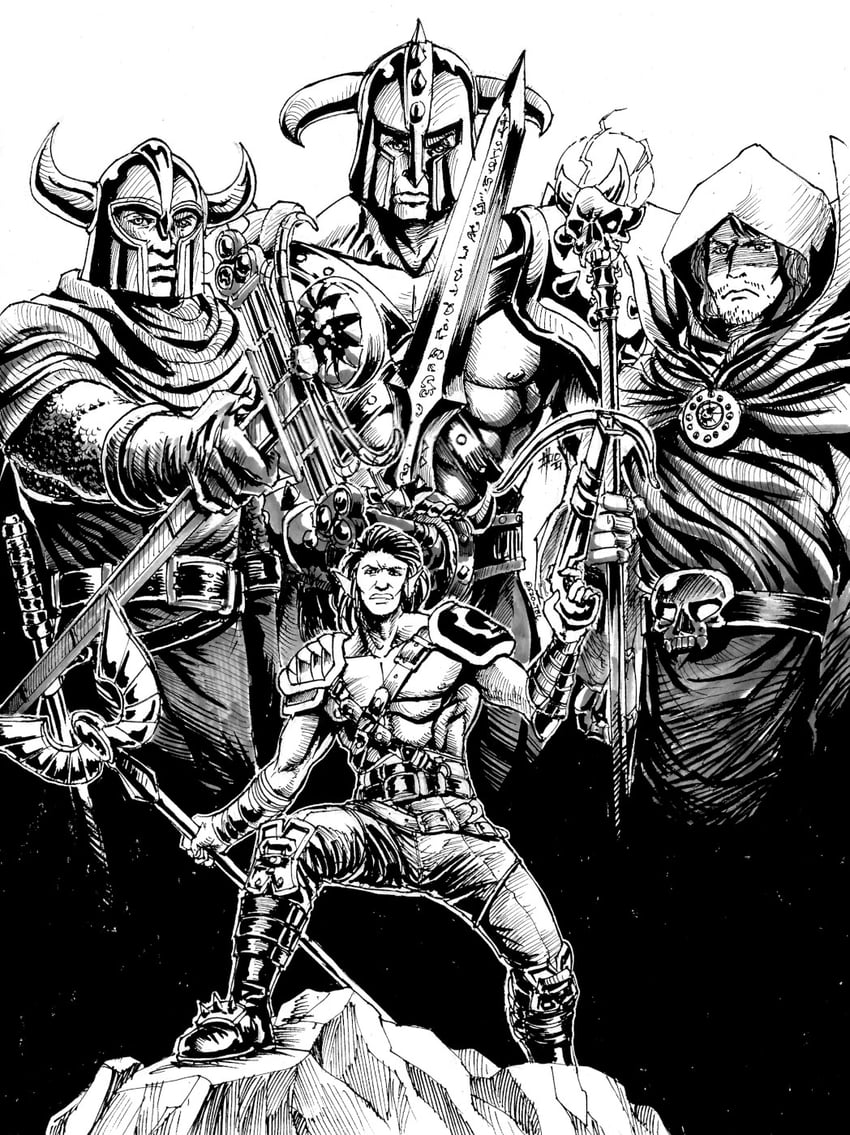 corvus, parias, daedolon, and baratus (heretic and 1 more) drawn by substance20