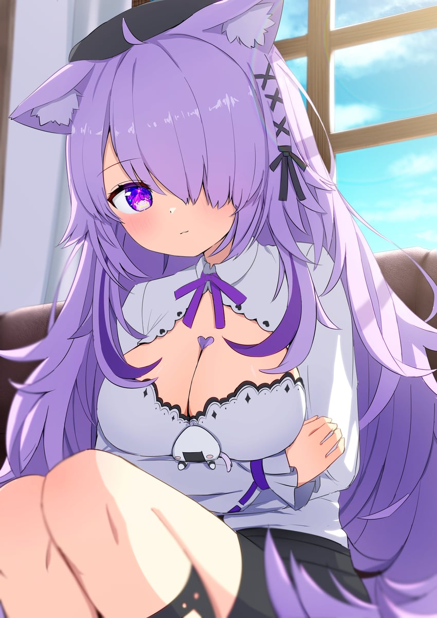 nekomata okayu and onigirya (hololive) drawn by tarakore_sauce
