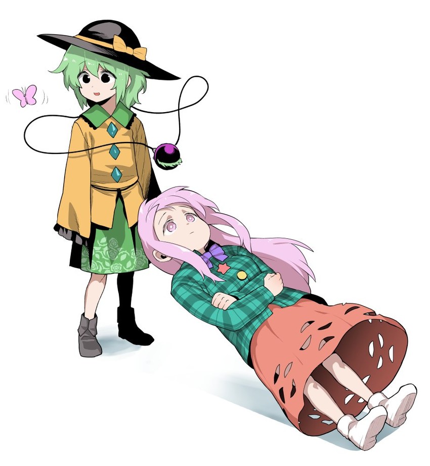komeiji koishi and hata no kokoro (touhou) drawn by fuantei