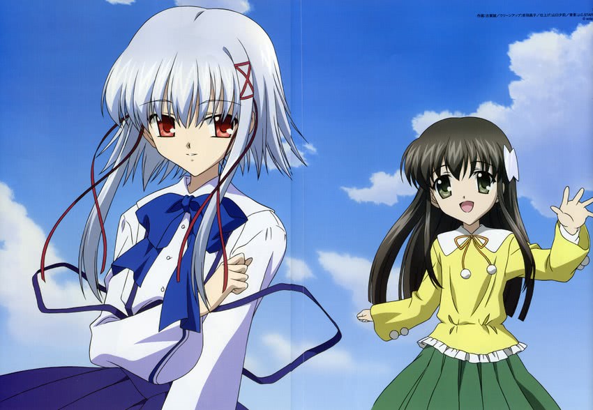 morimiya aono and ishizuki koyori (sola and 1 more) drawn by koga_makoto